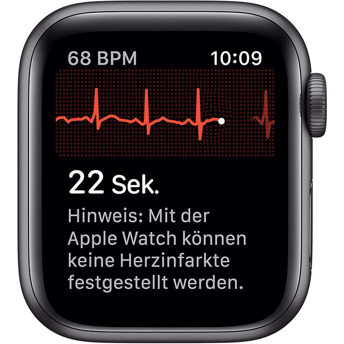 Apple Watch Series 5 44mm GPS Spacegrau Aluminiumgehäuse mit Sportarmband schwarz