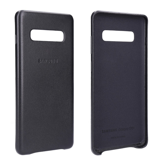 Leather Cover für Galaxy S10+ Schwarz