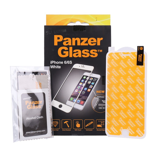 Produktbild Displayschutzglas - PanzerGlass PREMIUM Echtglas Schutzfolie für Apple iPhone 6/6S in Weiss