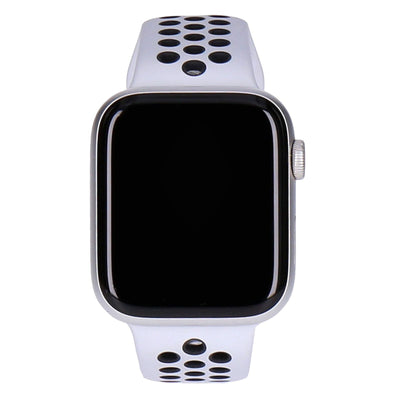Watch SE Nike 44mm GPS Silber Aluminiumgehäuse, Sportarmband Platinum/Schwarz