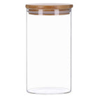 TP Vorratsglas mit Bambus Deckel, Glas Behälter für Lebensmittel, luftdicht, spülmaschinenfest, 1200ml