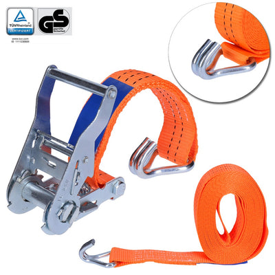 Spanngurt, Zurrgurt zur Ladungssicherung 2- tei 38mm Gurtbreite, 2T (2000 Kg) mit Spitzhaken 6 Meter