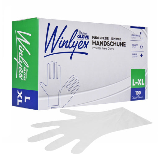 Produktbild Einweghandschuhe - Reflex Winlyex 100x Puderfreie Einweghandschuhe  L/XL