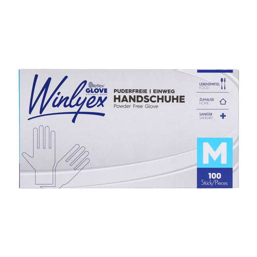 Produktbild Einweghandschuhe - Reflex Winlyex 100x Puderfreie Einweghandschuhe  M