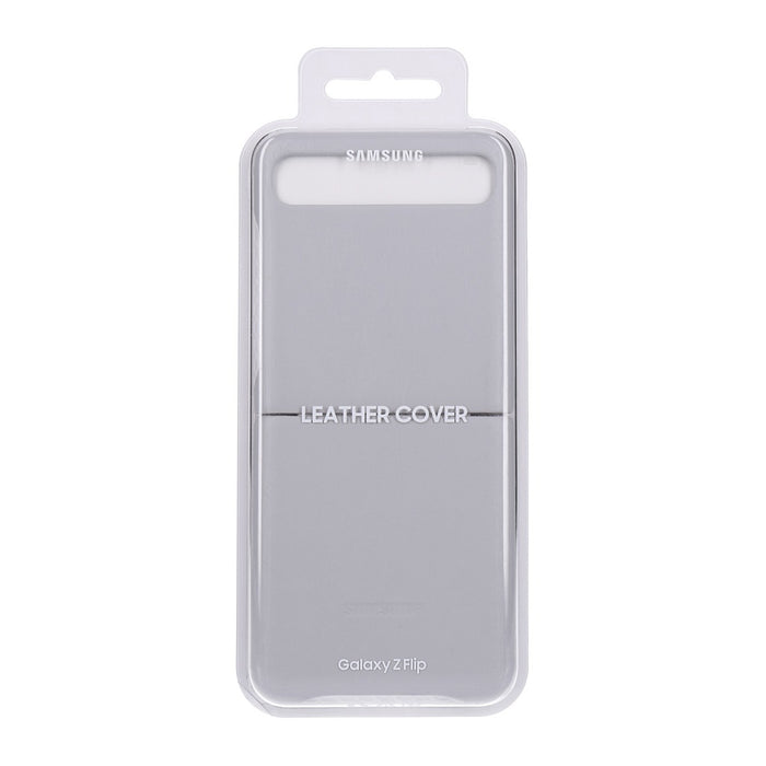 Samsung Galaxy Z Flip Leather Cover Grau