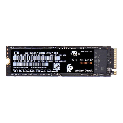 Produktbild interne Gaming-SSD - WD Black SN850 int. M.2 NVMe SSD 1TB