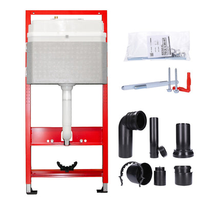 base WC-Set 3in1, Spülkasten mit Drückerplatte und Befestigungssatz, Bauhöhe 1120 mm