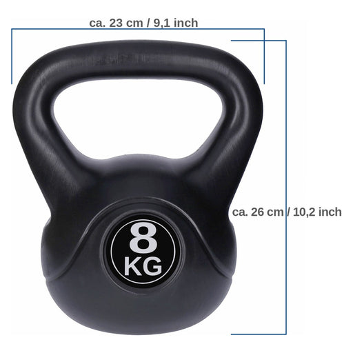 Produktbild Kettlebell - TP Kettlebell, Kugelhantel, Schwunghantel, Kurzhan mit großem, ergonomischen Griff 8 Kg