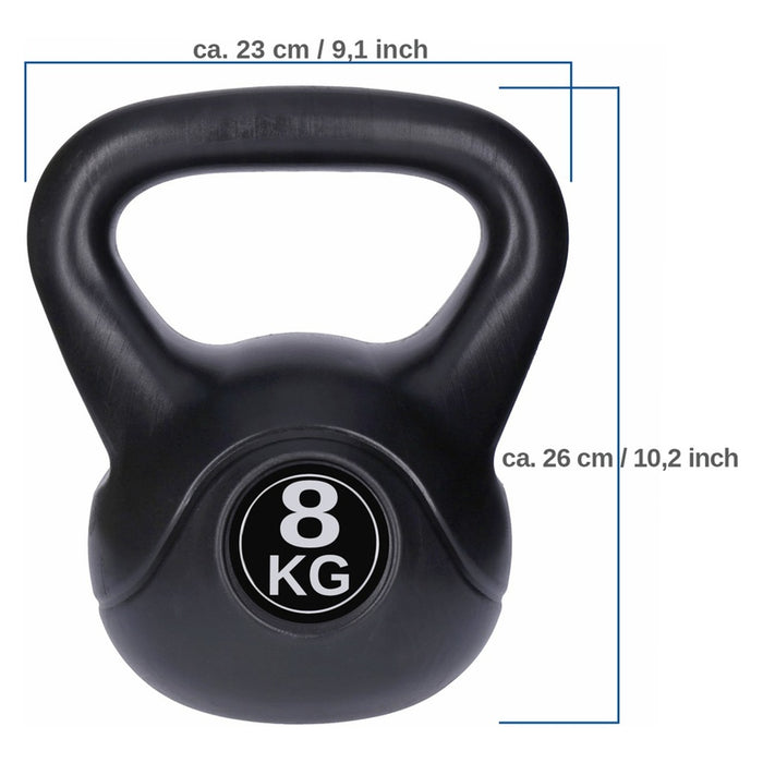 TP Kettlebell, Kugelhantel, Schwunghantel, Kurzhan mit großem, ergonomischen Griff 8 Kg