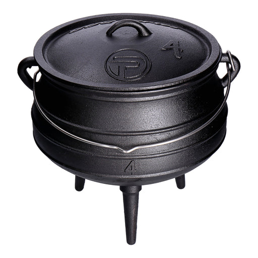 Produktbild Feuertopf - TP Potjie Pot - BBQ Dreifuß Dutch Oven Gusseisen, Feuerkessel mit Deckel und Füßen Pot 4 ( ca. 12 Liter)