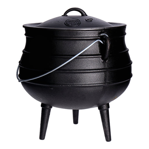 Produktbild Feuertopf - TP Potjie Pot - BBQ Dreifuß Dutch Oven Gusseisen, Feuerkessel mit Deckel und Füßen Pot 6 ( ca. 14 Liter)