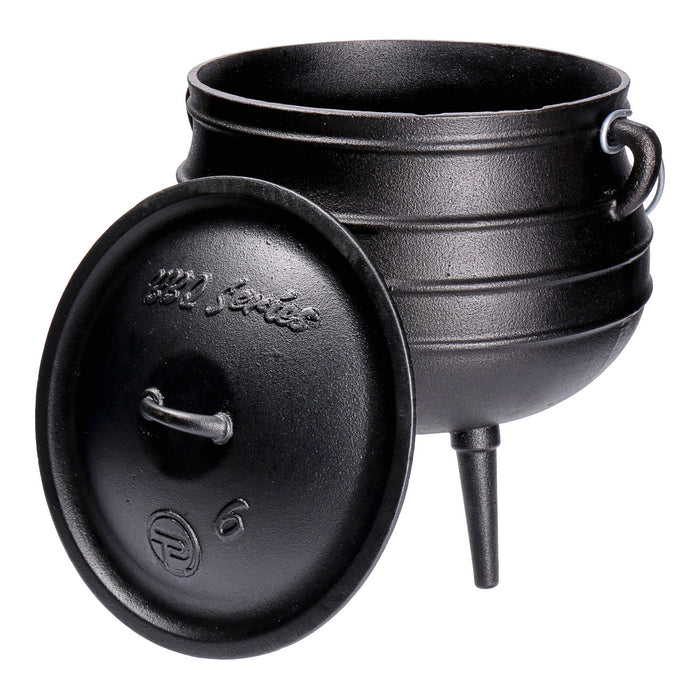 TP Potjie Pot 6 Feuerkessel Dutch Oven (14L) Gusseisen, Feuerkessel mit Deckel und Füßen