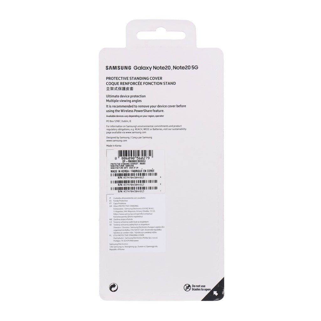 Produktbild Smartphone-Hülle - Samsung Protective Standing Cover für Galaxy Note 20 silber