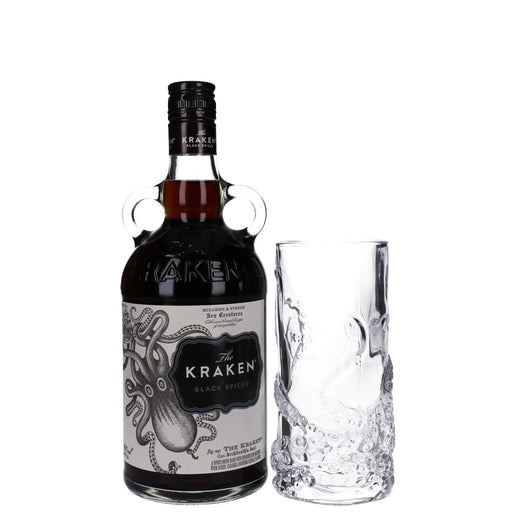 Produktbild Rum - Kraken Black Spiced Rum Geschenkset mit klarem  Glas 1 x 0,7 L