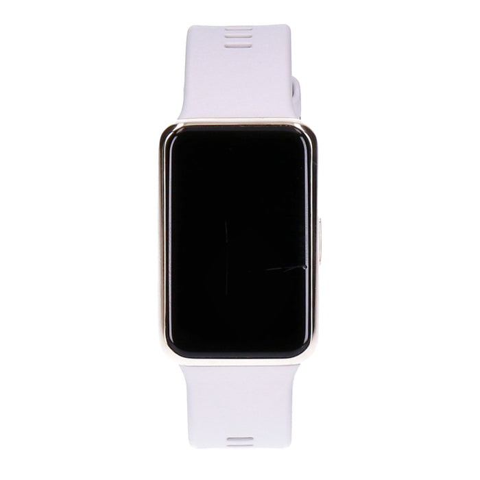Huawei Watch Fit TIA-B29 Elegant Frosty White mit Silikonarmband Weiß