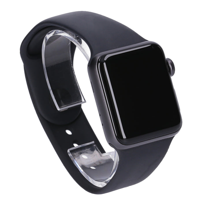 Apple Watch Series 3 38mm GPS Spacegrau Aluminiumgehäuse mit Sportarmband schwarz