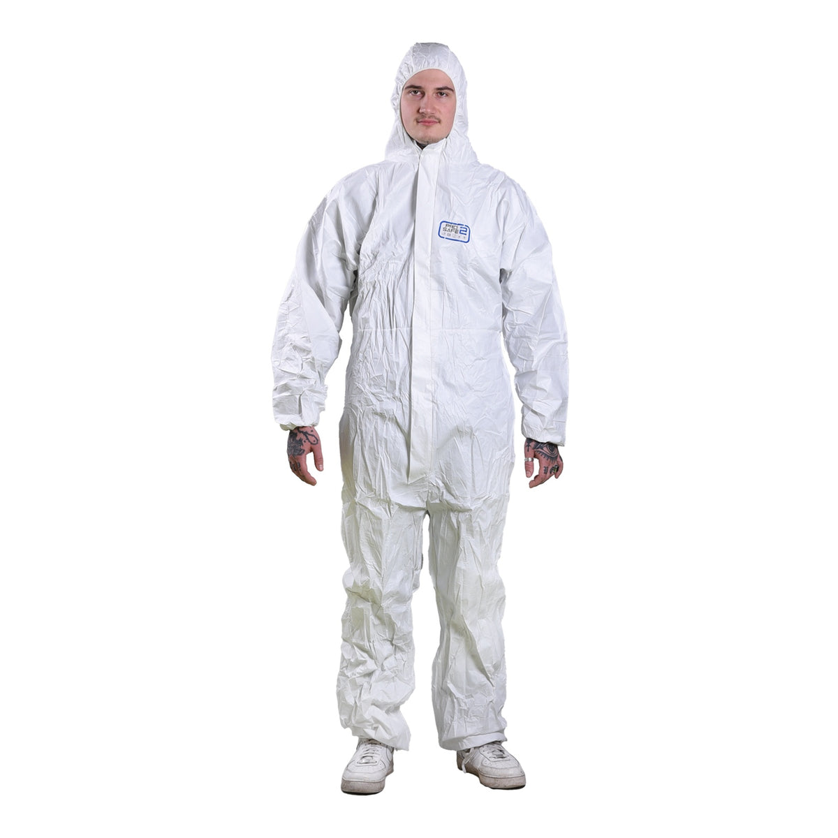 Produktbild Einweg Schutzanzug - Schutzoverall Größe XXL Einweg Schutzanzug 185 cm Antistatisch Wasserabweisend