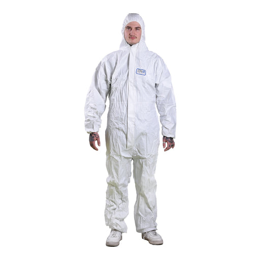 Produktbild Einweg Schutzanzug - Schutzoverall Größe XXL Einweg Schutzanzug 185 cm Antistatisch Wasserabweisend