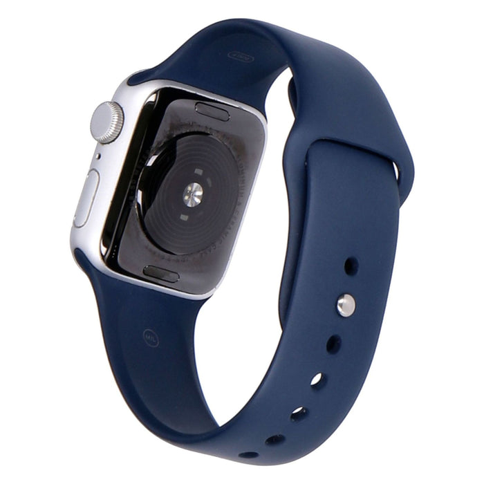 Apple Watch SE 40mm GPS Silber Aluminiumgehäuse Sportarmband Abyss Blau