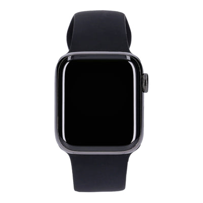 Watch Series 6 40mm GPS + 4G Space Grau Edelstahlgehäuse mit Sportarmband Schwarz