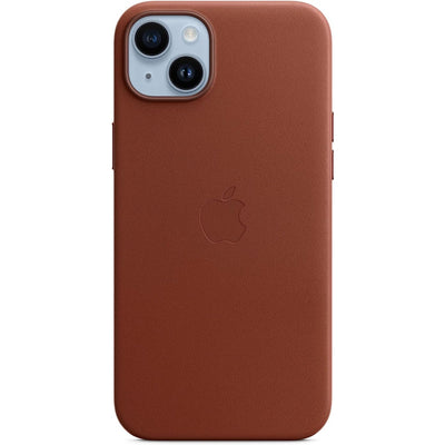 Leder Case mit MagSafe für iPhone 14 Plus Umbra Braun
