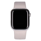 Apple Watch Series 7 41mm GPS + 4G Silber Edelstahlgehäuse mit Sportarmband Polarstern