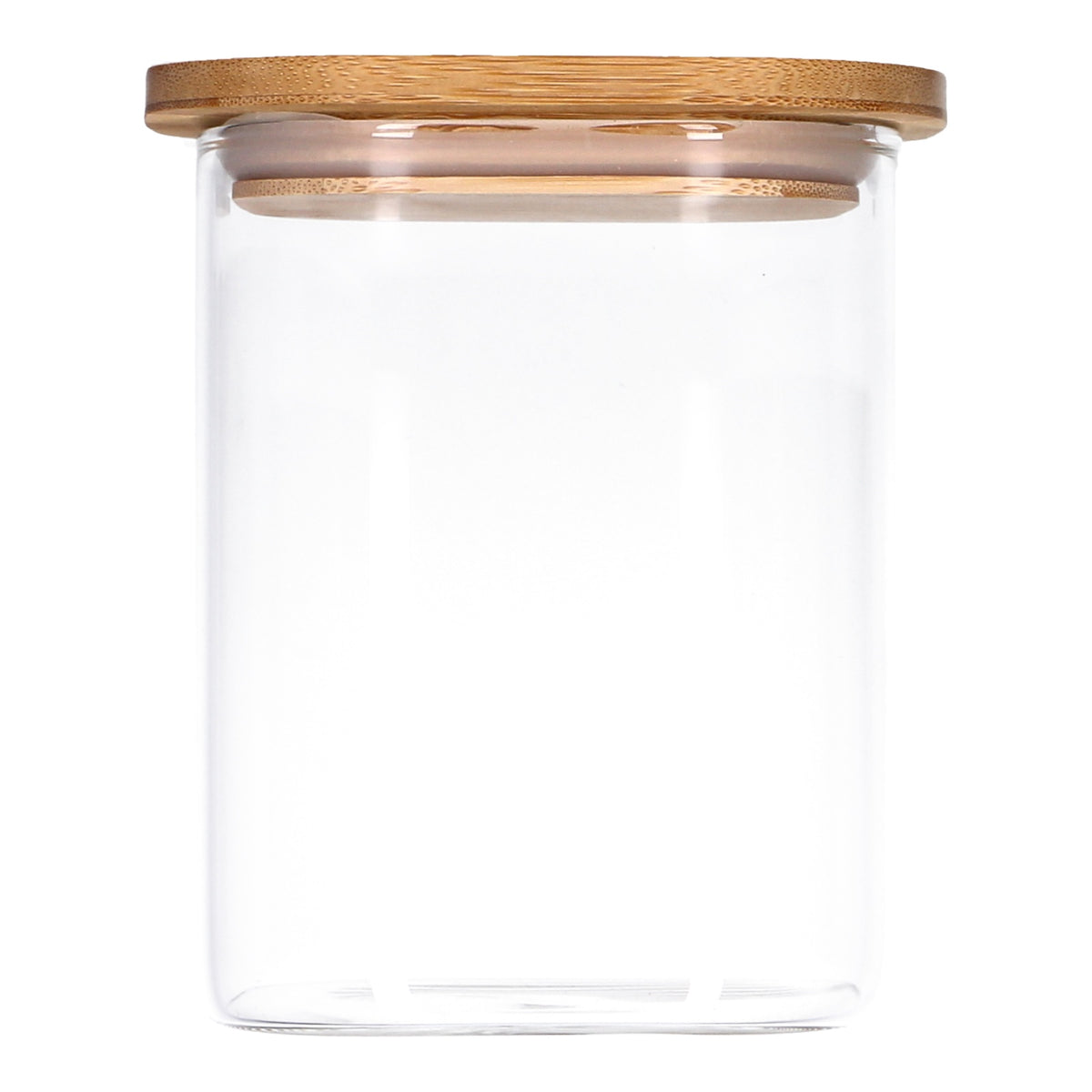 Produktbild Vorratsglas - TP Vorratsglas mit Bambusdeckel, Glas Behälter für Lebensmittel, luftdicht, spülmaschinenfest - eckig 1000ml