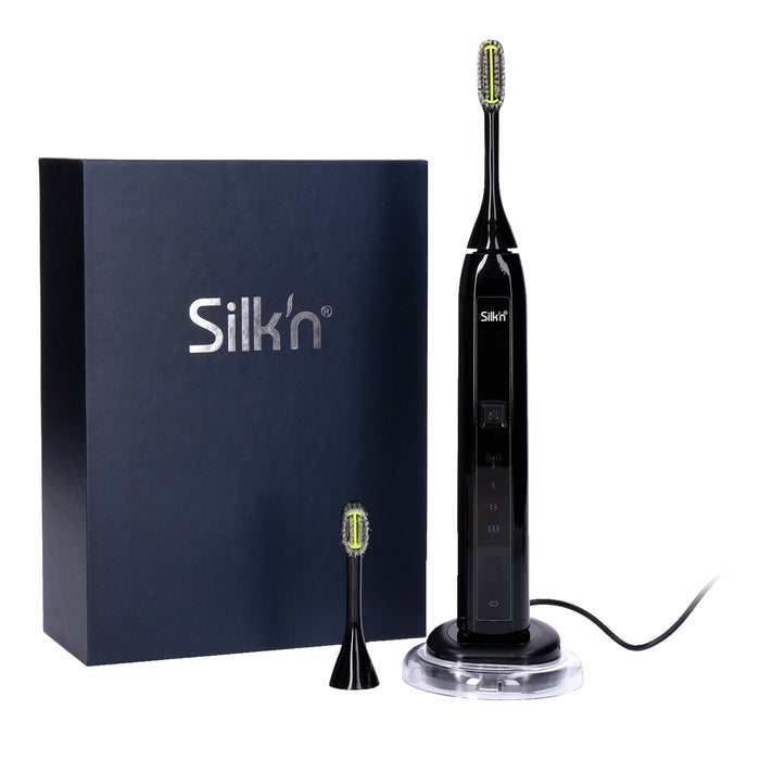 Silk'n Toothwave Elektrische Zahnbürste schwarz Schalltechnolgie 48.000 Vibrationen/min