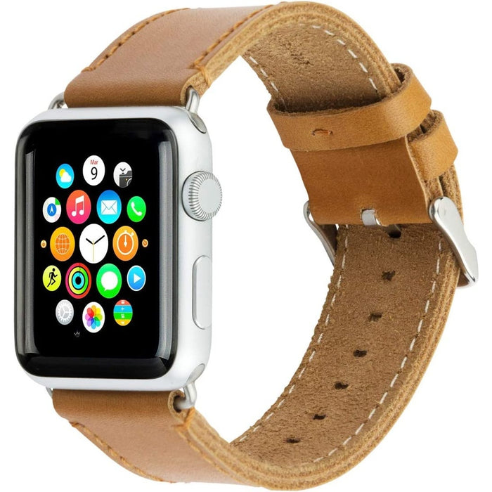 dbramante1928 Echtleder-Armband für Apple Watch 42/44 mm braun