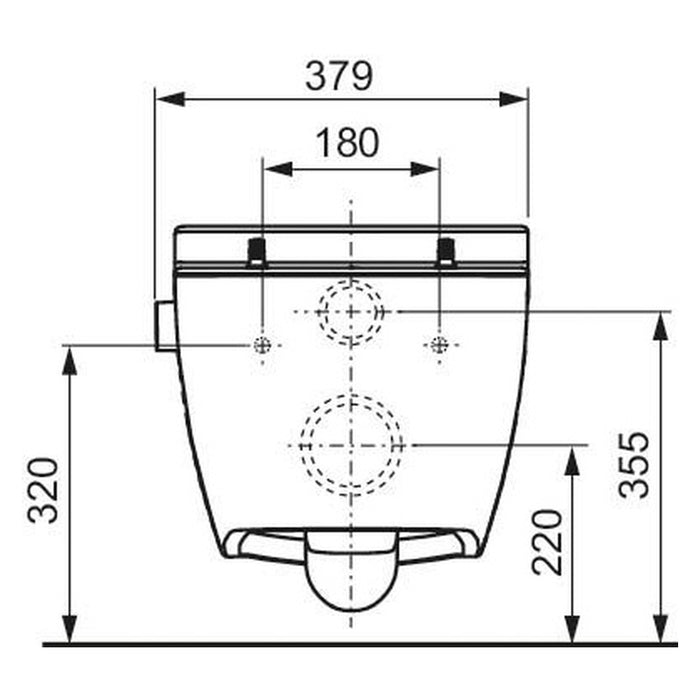 TECEone 9700201 WC-Keramik mit Duschfunktion Kaltwasser, Tiefspüler, weiß