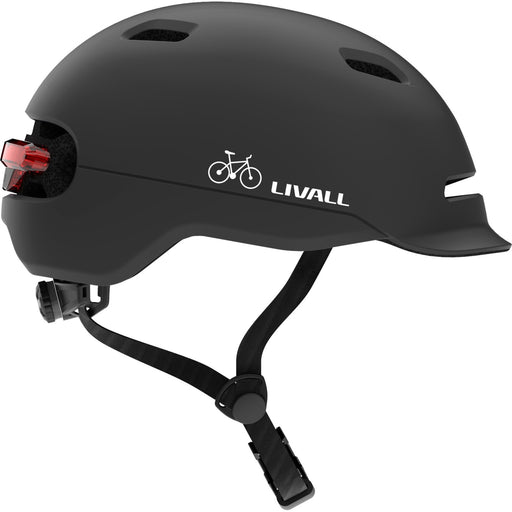 Produktbild Fahrradhelme - Livall C20 Fahrradhelm mit Bremslicht & SOS-Alarm Größe: L 57-61cm schwarz