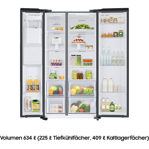 Produktbild Side-by-Side - Samsung RS6JA8811B1 Side-by-Side Kühlschrank Edelstahl (dunkel)/schwarz E