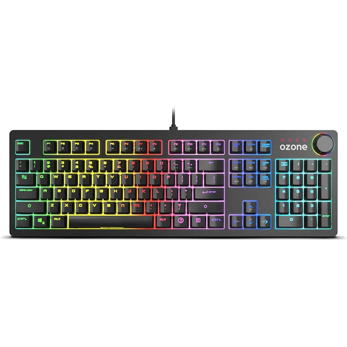 Ozone Strikeback mechanische Gaming Tastatur mit RGB-Beleuchtung kabelgebunden QWERTY ESP