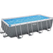 Bestway 5619Q Power Steel Frame Pool Komplett-Set mit Sandfilteranlage 549 x 274 x 132 cm, grau