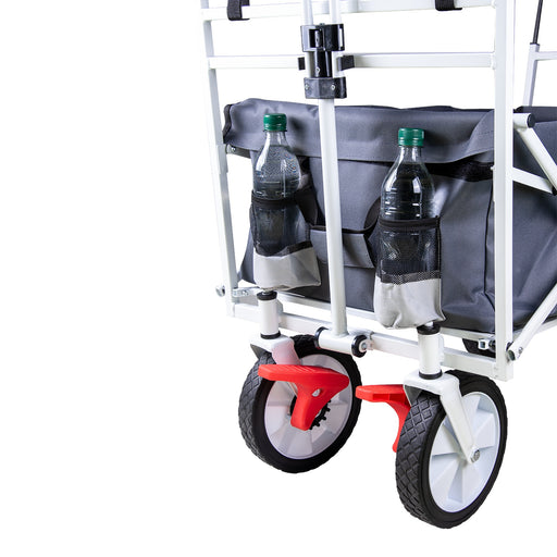 Produktbild Handwagen - TP faltbarer Bollerwagen mit abnehmbaren Dach Teleskopgriff, Kühltasche dunkelgrau