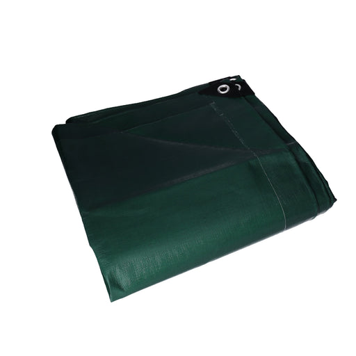 Produktbild Abdeckplane - Abdeckplane, Gewebeplane 260g/m² grün inkl. 4x Befestigungsseil, mit Ecken- und Randverstärkung 3 x 6 Meter