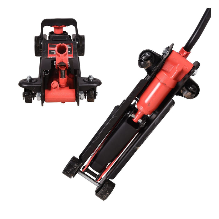 TP Hydraulischer KFZ-Rangierwagenheber 2,5t Rot Koffer, SUV-Adapter und 2x Gummiauflage