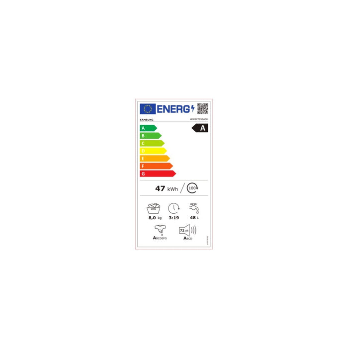 Samsung WW81T956ASH/S2 Waschmaschine Frontlader Freistehend 1600 RPM A Silber Weiß