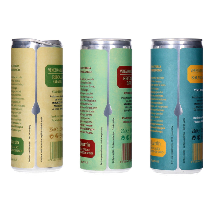 Ribolla Refosco und Sauvignon Dosenwein 3 x 0,25 L