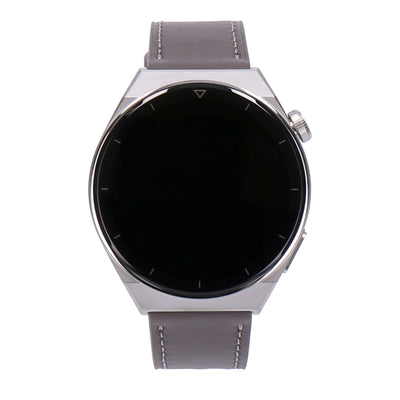 Huawei Watch GT 3 Pro 46mm Silber Titaniumgehäuse mit Lederarmband Grau