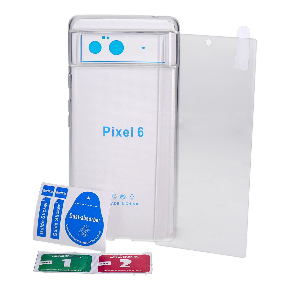 Produktbild Smartphone-Hülle - Google Pixel 6 Cover inkl. Display Glas transp.