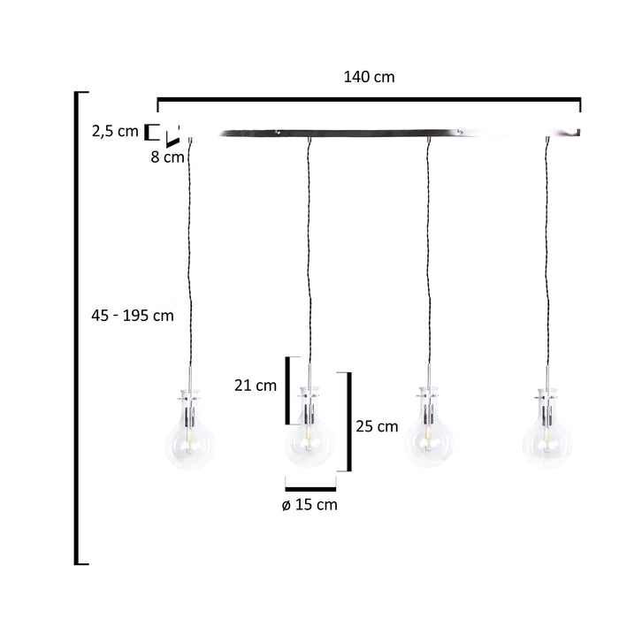 Steinhauer 1893ST Hängeleuchte für Esszimmer Elegance LED