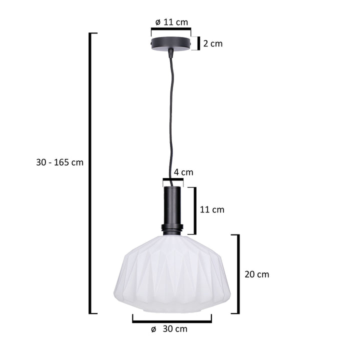 Steinhauer 3076ZW Verre nervuré 1 Pendelleuchte