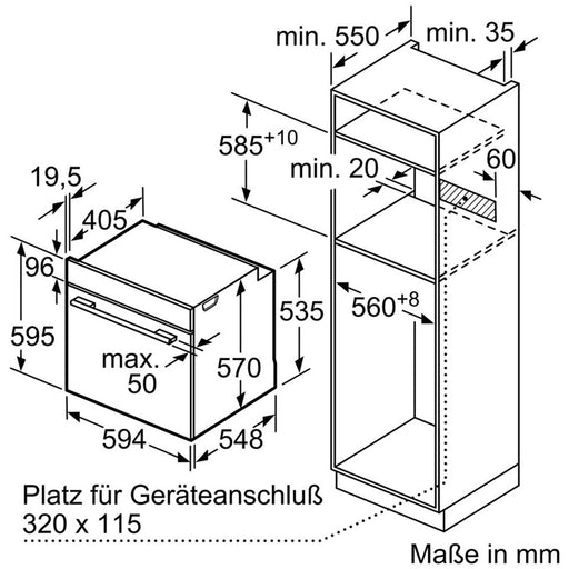 Produktbild Einbau-Backofen - Bosch HBA533BS1 Einbau-Backofen Edelstahl