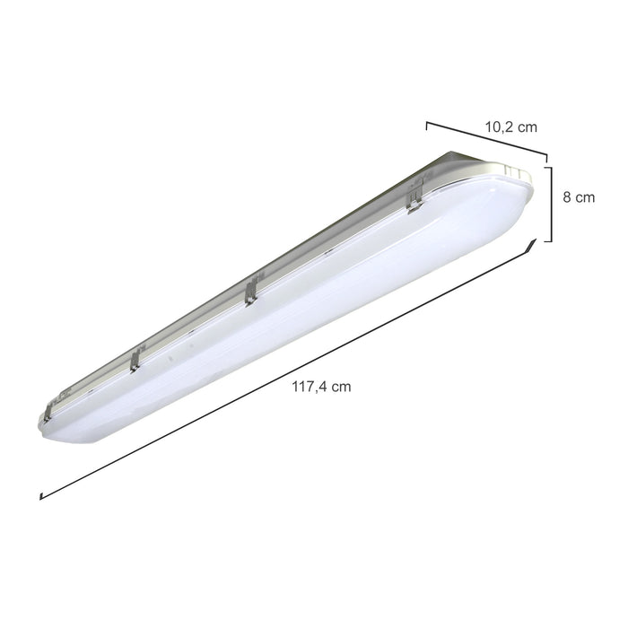 PRACHT LUNA-N LED2 Feuchtraumleuchte 1,2m PM 1x20W, 3100 lm, 4000K in weiß