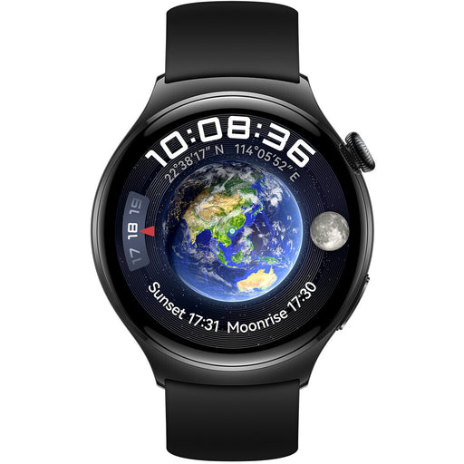 Produktbild Smartwatch - Huawei Watch 4 46mm LTE Edelstahl Schwarz mit Fluorelastomer Armband