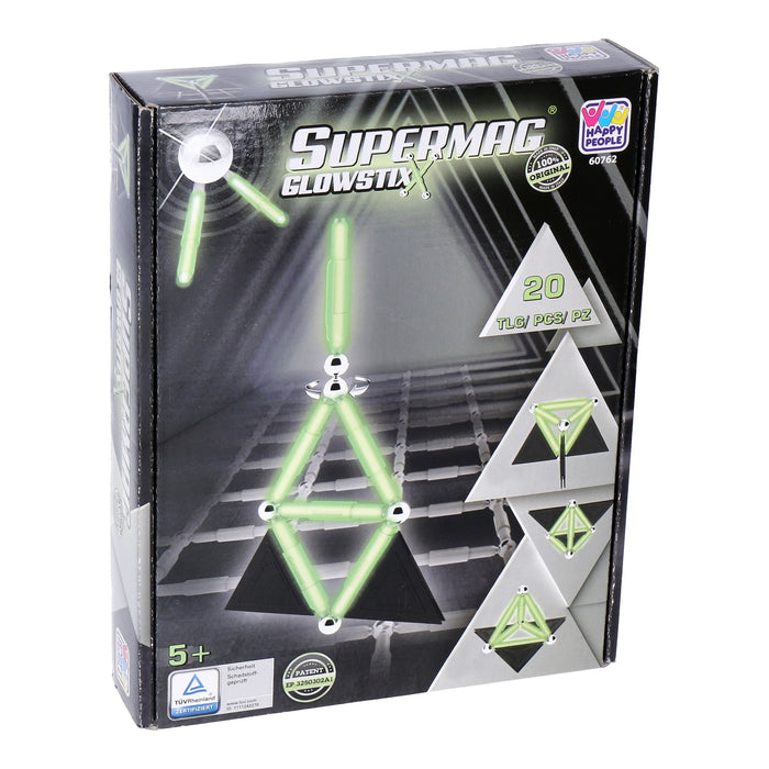 Supermag Glowstix 20 Teile Supermag Magnetbau-Set