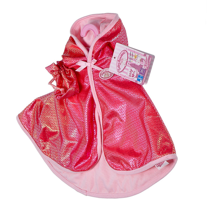 Baby Annabell Little Sweet Cape Kapuze, Glitzerpailletten, Beutelchen; 36 cm