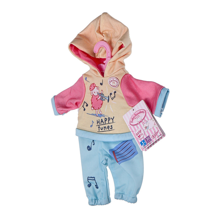 Baby Annabell Little Jogginganzug Pullover; Hose, blau, rosa, apricot - 36 cm