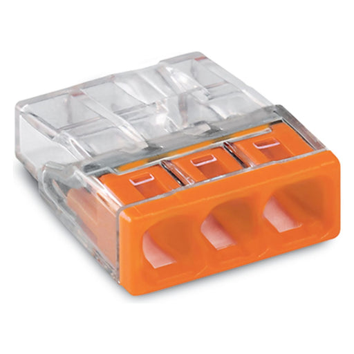 Produktbild Verbindungsklemme - WAGO COMPACT 2273-203 Verbindungsklemme orange für 3-Leiter mit 0,5-2,5mm² - 100er Pack